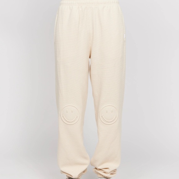 Samii Ryan Pants - Samii Ryan Smiley Women's Beige/cream Thermal Jogger Pants XLarge xl